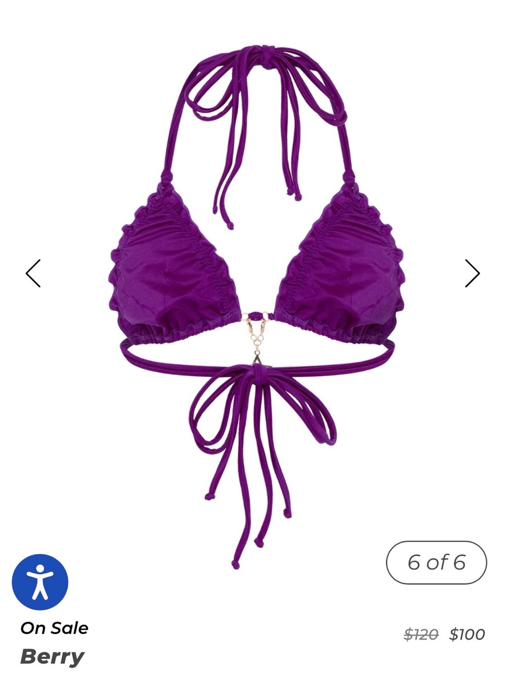 Agent Provocateur Berry Bikini Size AP 3 - Picture 7 of 9